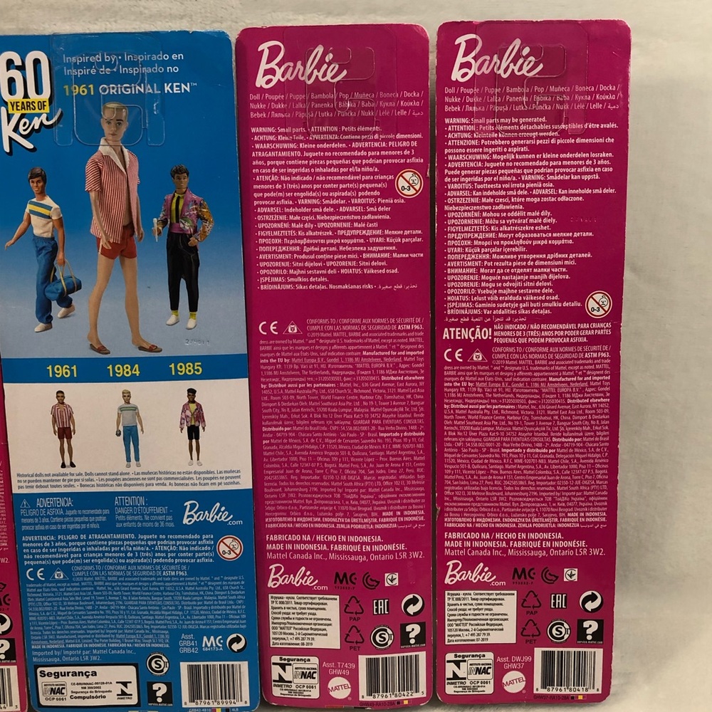 Lot of 4 NEW Mattel (2) Ken (2) Barbie Dolls Toys Beach Retro Fashion Swim Wear - Picture 8 of 8
